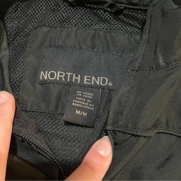 McAllisters North End Black Hooded Soft Shell‎ Full Zip Jacket Coat Medium - Picture 2 of 9